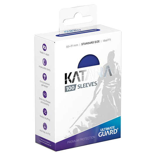 Katana Sleeves - Standard Size - Blue 100 Pack