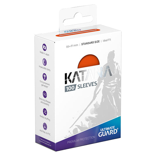 Katana Sleeves - Standard Size - Orange 100 Pack