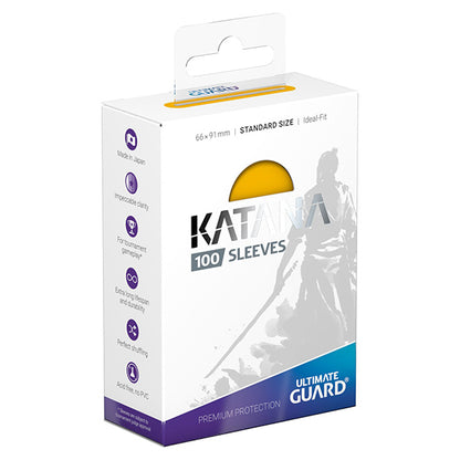Katana Sleeves - Standard Size - Yellow 100 Pack